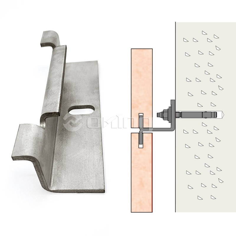 I -double pataas at pababa ng cladding system bracket