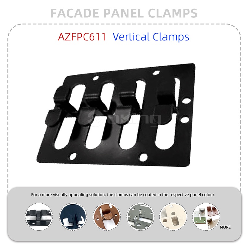 AZFPC611 Vertical Clamp Stainless Steel Facade Panel Clamp System