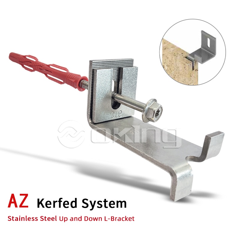 AZ Kerfed System Stainless Steel Pataas at Pababa L-Bracket